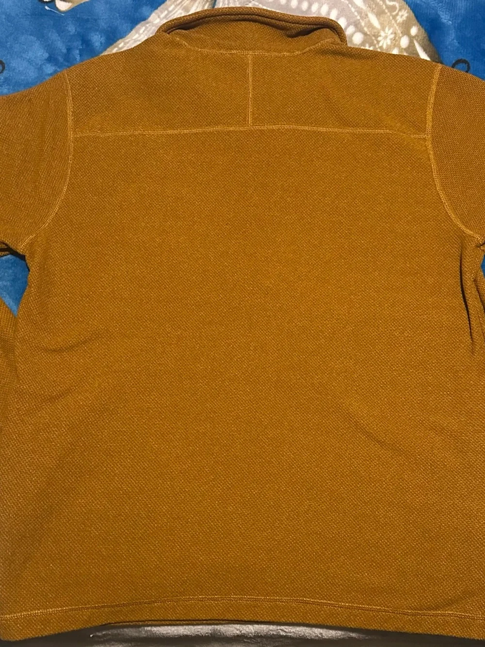 The North Face Men's Zip-Neck Sweater in Mustard Brown